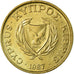 Moneta, Cipro, Cent, 1987, BB, Nichel-ottone, KM:53.2