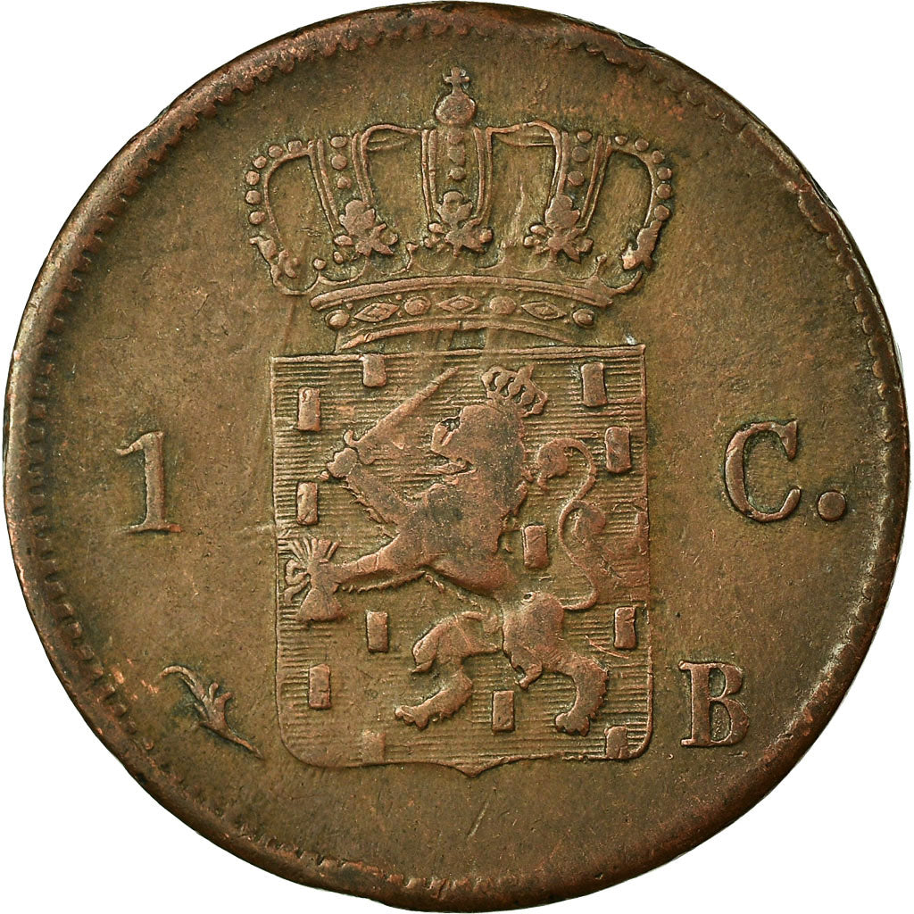 Coin, Netherlands, William I, Cent, 1822, Brussels, EF(40-45), Copper, KM:47