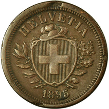 Coin, Switzerland, Rappen, 1895, Bern, VF(30-35), Bronze, KM:3.1