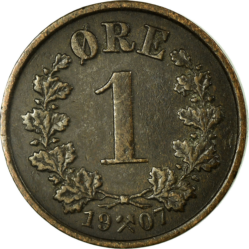 Coin, Norway, Haakon VII, Ore, 1907, EF(40-45), Bronze, KM:361