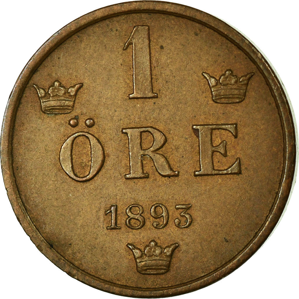Coin, Sweden, Oscar II, Ore, 1893, VF(30-35), Bronze, KM:750