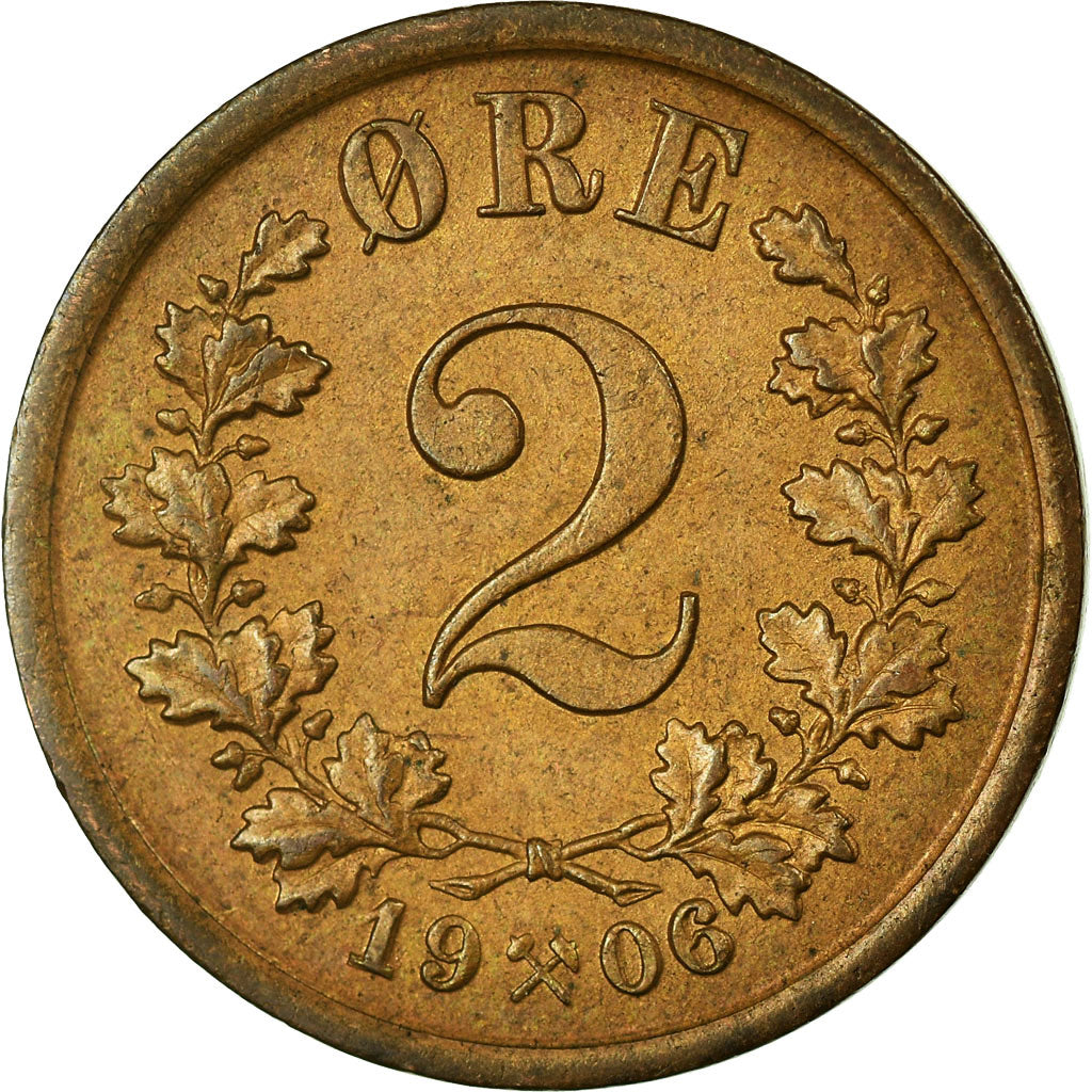 Coin, Norway, Haakon VII, 2 Öre, 1906, VF(30-35), Bronze, KM:362