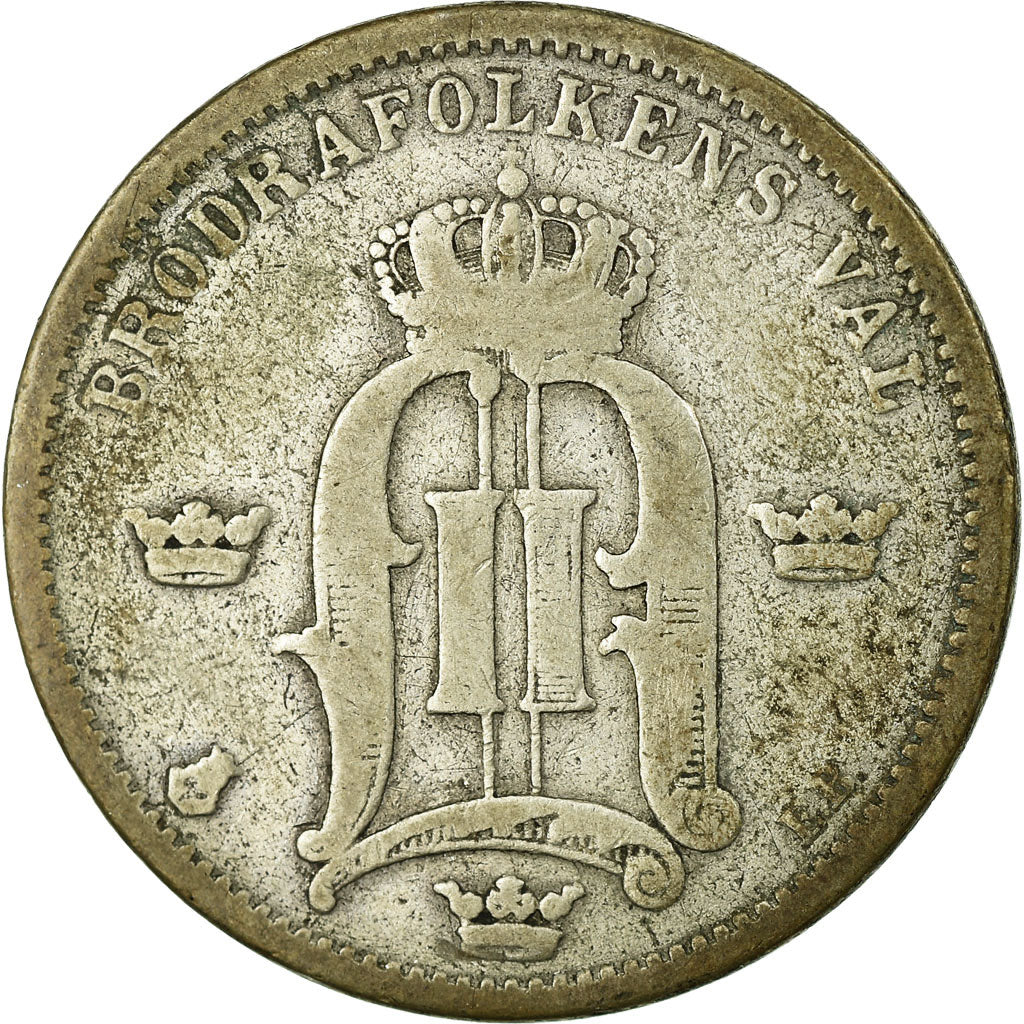Coin, Sweden, Oscar II, 50 Öre, 1898, VF(20-25), Silver, KM:740