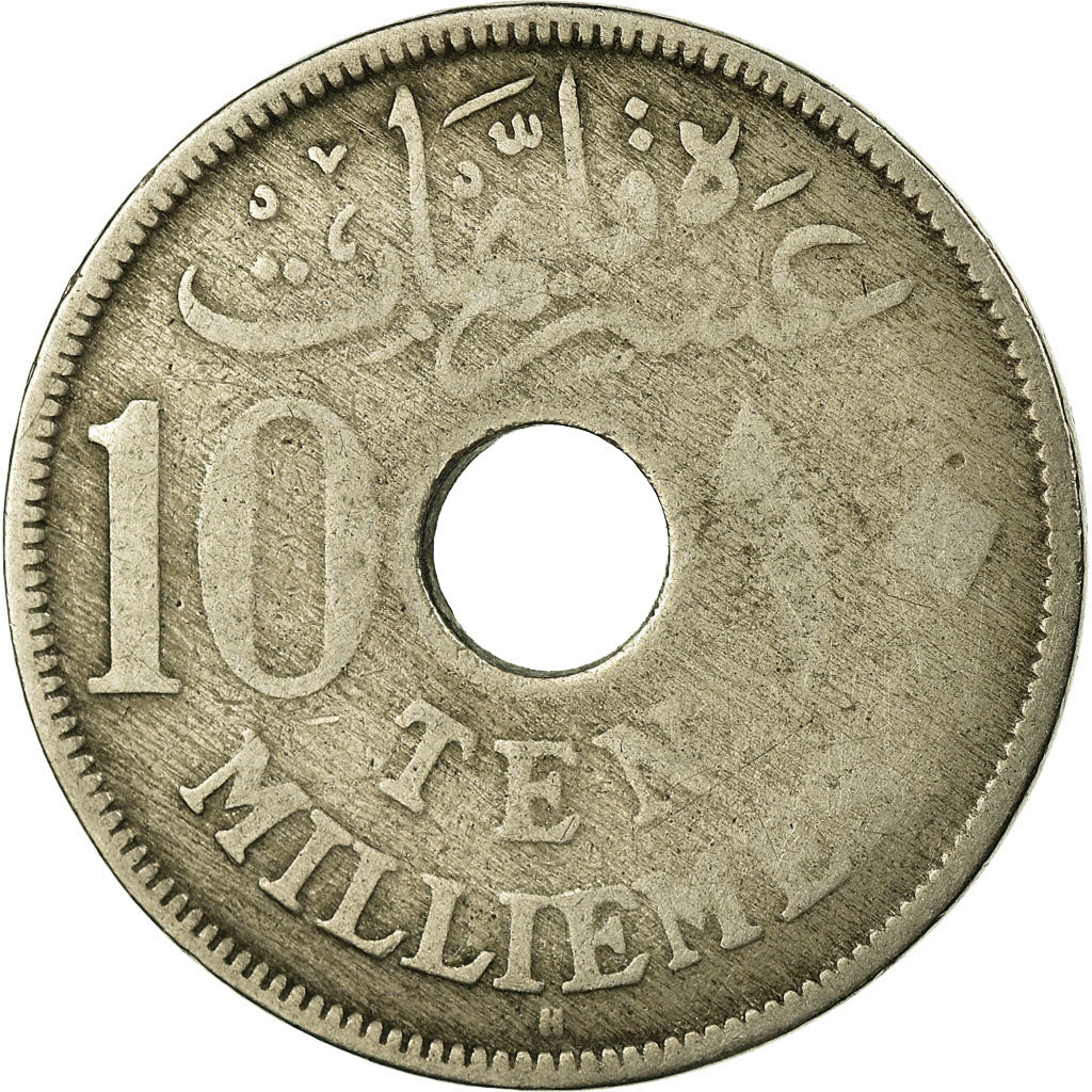Coin, Egypt, Hussein Kamil, 10 Milliemes, 1917, VF(20-25), Copper-nickel, KM:316