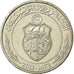 Coin, Tunisia, 1/2 Dinar, 2011, Paris, EF(40-45), Copper-nickel, KM:346