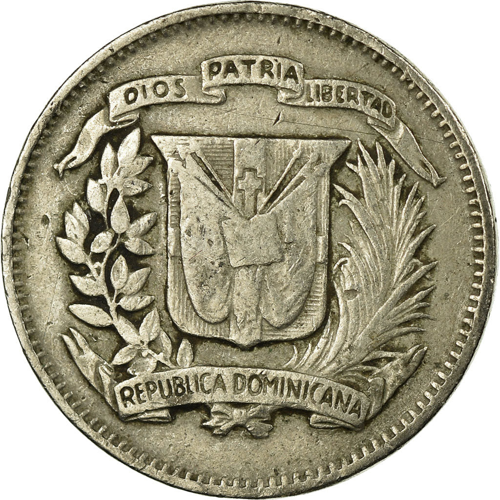 Coin, Dominican Republic, 10 Centavos, 1975, VF(30-35), Copper-nickel, KM:19a