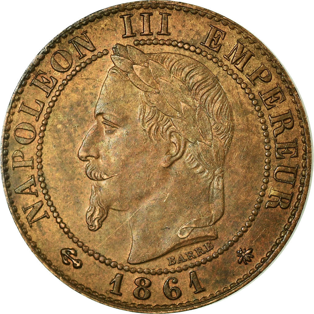 Coin, France, Napoleon III, Napoléon III, Centime, 1861, Paris, VF(30-35)