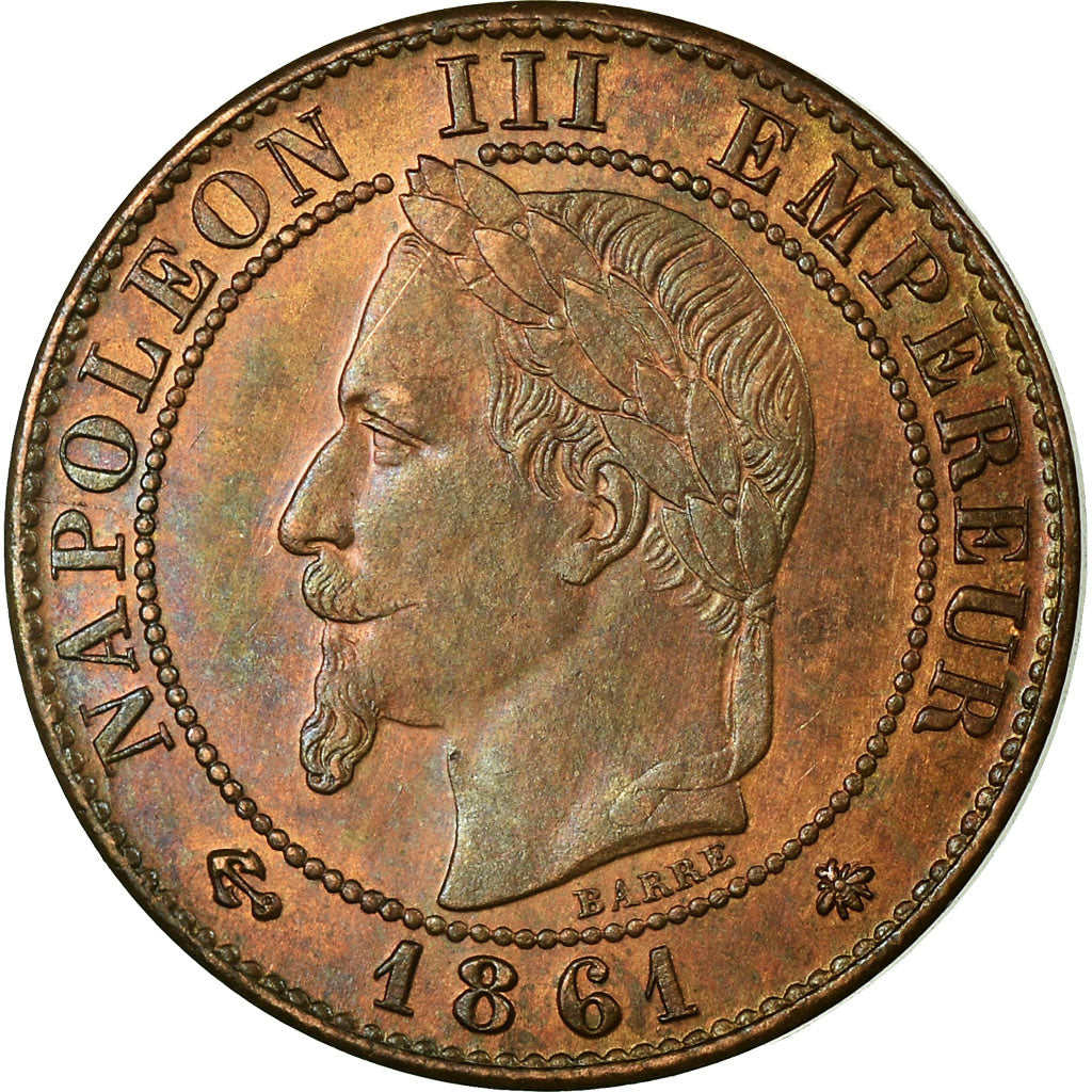Coin, France, Napoleon III, Napoléon III, Centime, 1861, Paris, VF(30-35)