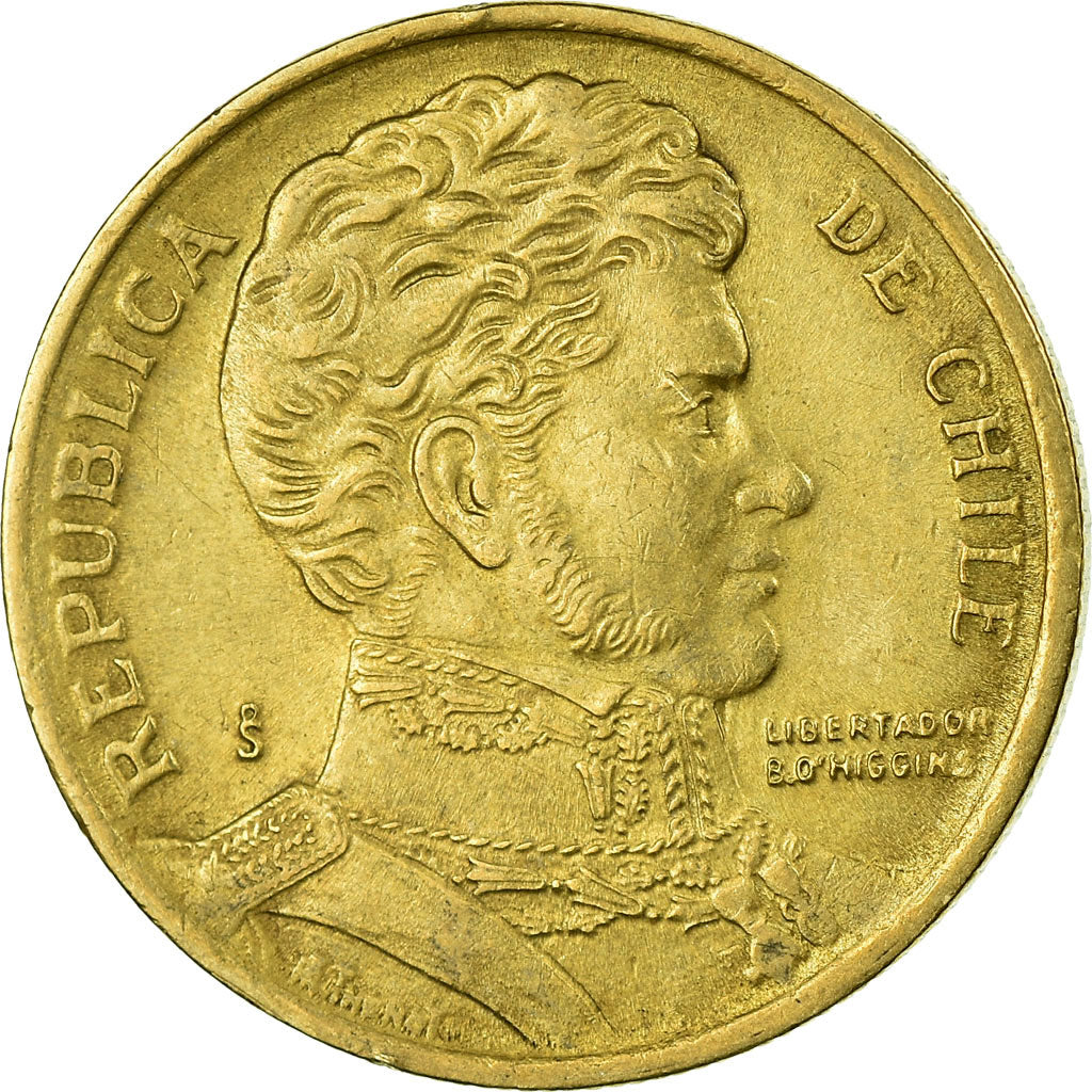 Münze, Chile, 10 Pesos, 1992, Santiago, S+, Aluminum-Bronze, KM:228.2