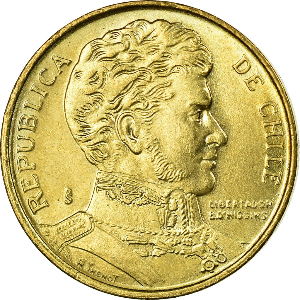 Coin, Chile, Peso, 1990, Santiago, EF(40-45), Aluminum-Bronze, KM:216.2