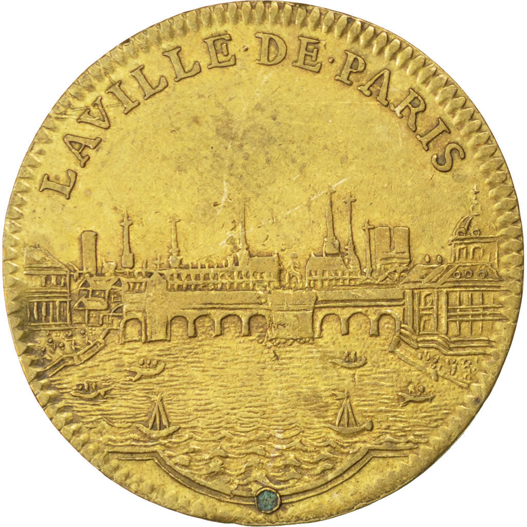 France, Royal, Token, AU(50-53), Copper, 29, Feuardent #3442, 6.00