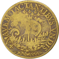 France, Royal, Token, EF(40-45), Copper, 28, Feuardent #3378, 4.30