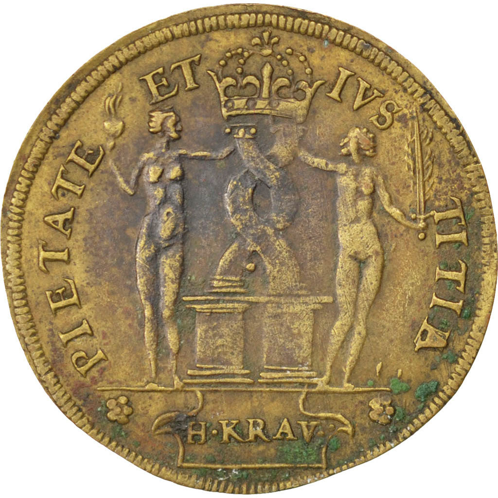 France, Royal, Token, EF(40-45), Copper, 27, Feuardent #11732, 4.10