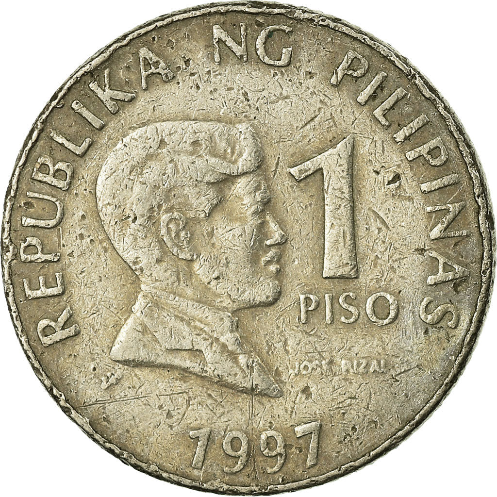 Coin, Philippines, Piso, 1997, VF(30-35), Copper-nickel, KM:269