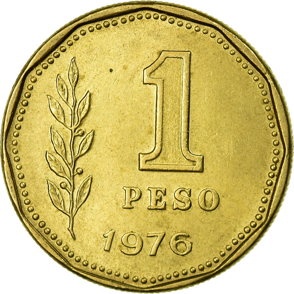 Coin, Argentina, Peso, 1976, EF(40-45), Aluminum-Bronze, KM:69