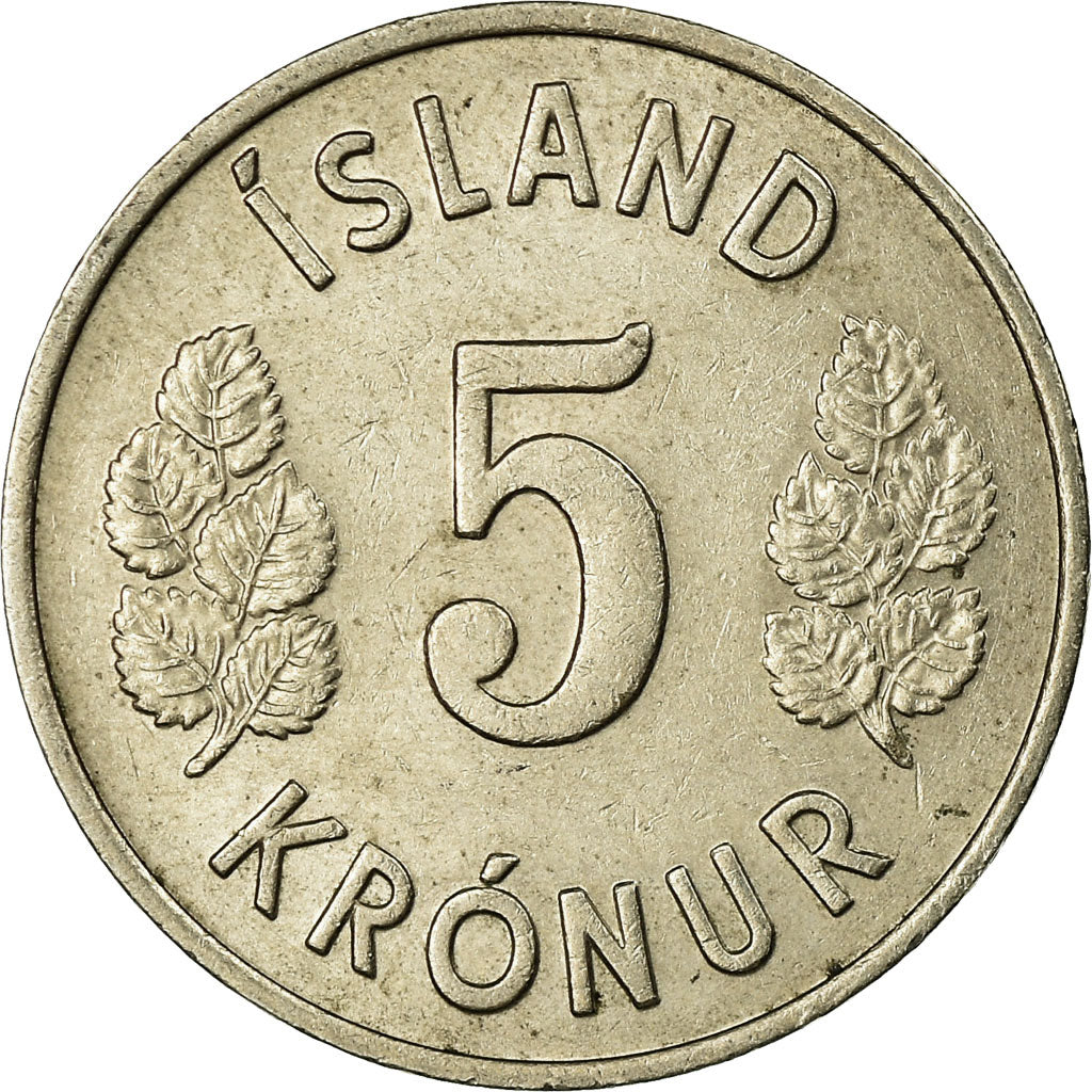 Coin, Iceland, 5 Kronur, 1971, VF(30-35), Copper-nickel, KM:18