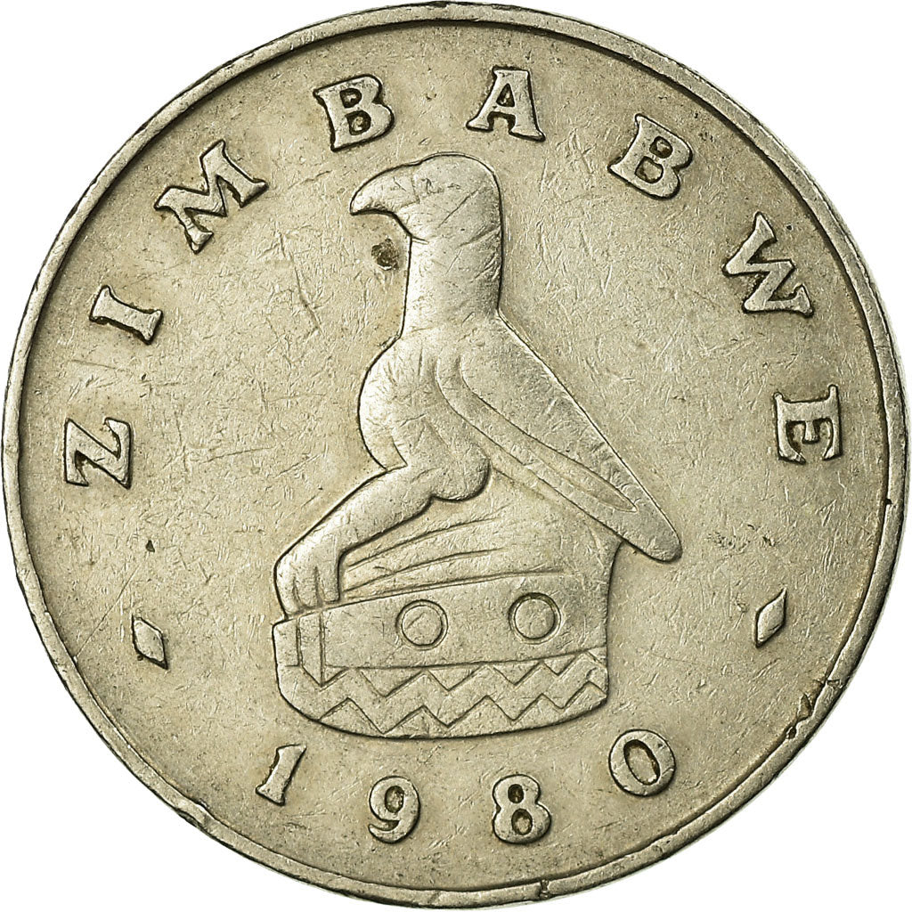 Coin, Zimbabwe, 20 Cents, 1980, VF(30-35), Copper-nickel, KM:4