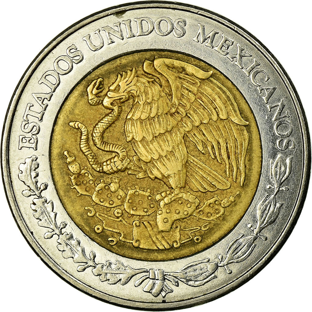 Coin, Mexico, 5 Pesos, 1998, Mexico City, EF(40-45), Bi-Metallic, KM:605