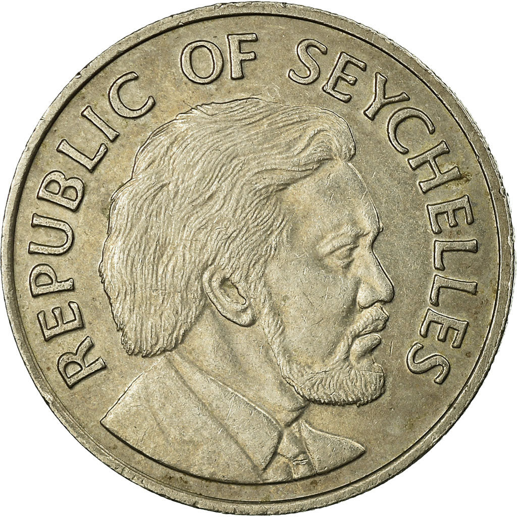 Coin, Seychelles, 50 Cents, 1976, British Royal Mint, EF(40-45), Copper-nickel