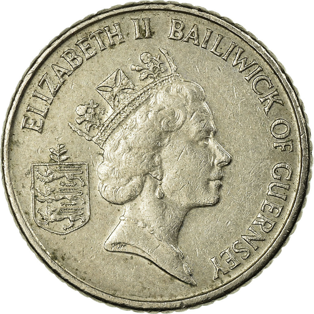 Coin, Guernsey, Elizabeth II, 5 Pence, 1990, British Royal Mint, EF(40-45)