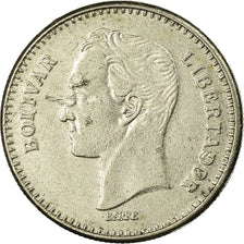 Coin, Venezuela, 25 Centimos, 1987, Werdohl, VF(30-35), Nickel, KM:50.2