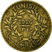 Coin, Tunisia, Muhammad al-Habib Bey, 2 Francs, 1926, Paris, VF(30-35), Silver