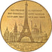 France, Médaille, Souvenir de mon Ascension à la Tour Eiffel, 1889, SUP