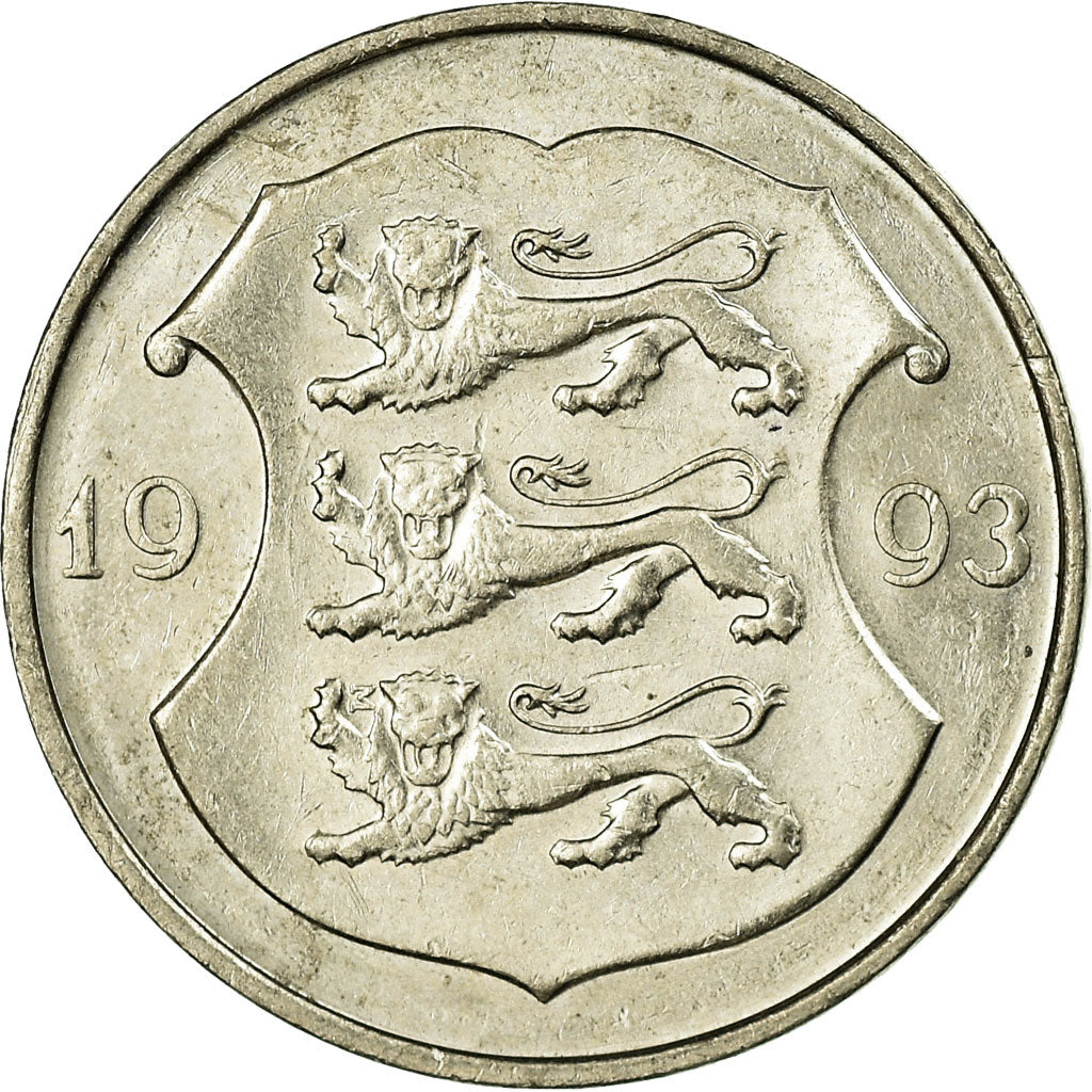 Coin, Estonia, Kroon, 1993, VF(30-35), Copper-nickel, KM:28