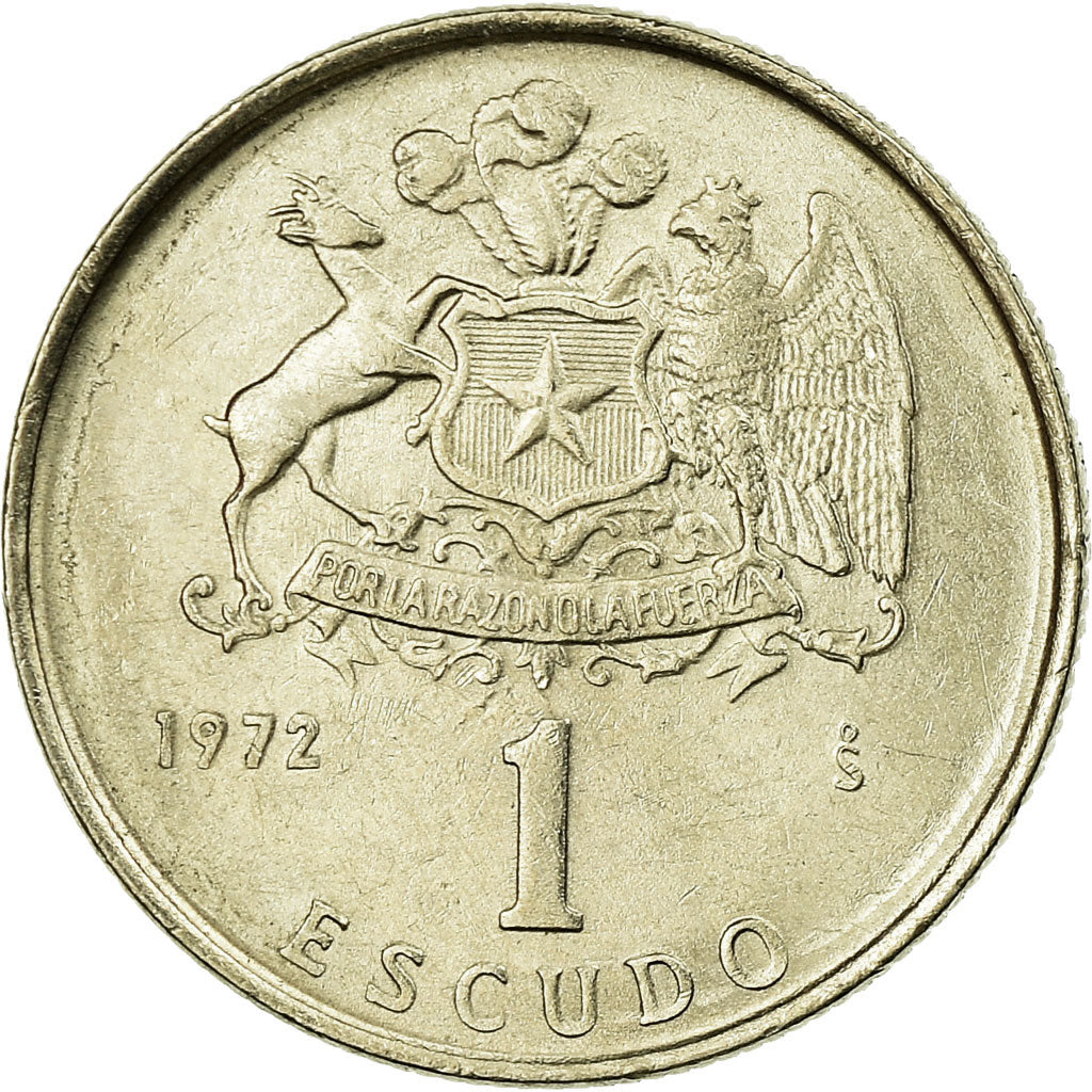 Munten, Chili, Escudo, 1972, Santiago, ZF, Copper-nickel, KM:197