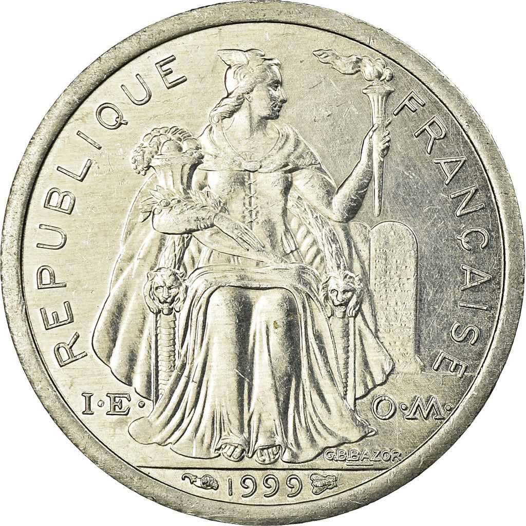 Moneta, Polinezja Francuska, Franc, 1999, Paris, EF(40-45), Aluminium, KM:11