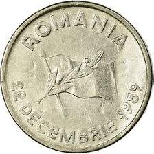 Coin, Romania, 10 Lei, 1991, VF(30-35), Nickel Clad Steel, KM:108