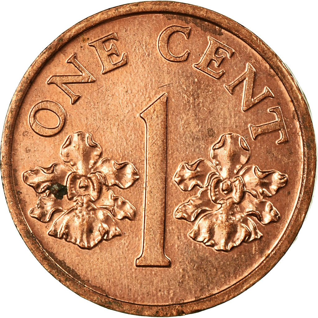 Coin, Singapore, Cent, 2000, Singapore Mint, EF(40-45), Copper Plated Zinc