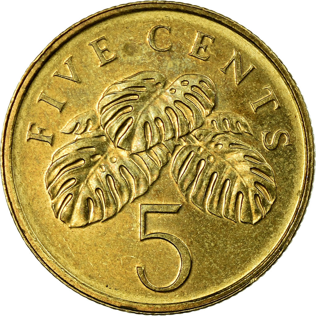 Coin, Singapore, 5 Cents, 2003, Singapore Mint, EF(40-45), Aluminum-Bronze
