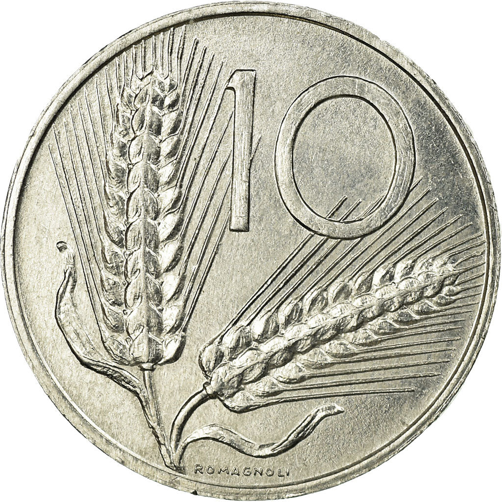 Moneda, Italia, 10 Lire, 1986, Rome, BC+, Aluminio, KM:93