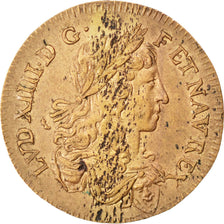 France, Royal, Token, AU(50-53), Copper, 25, Feuardent #12457, 4.20