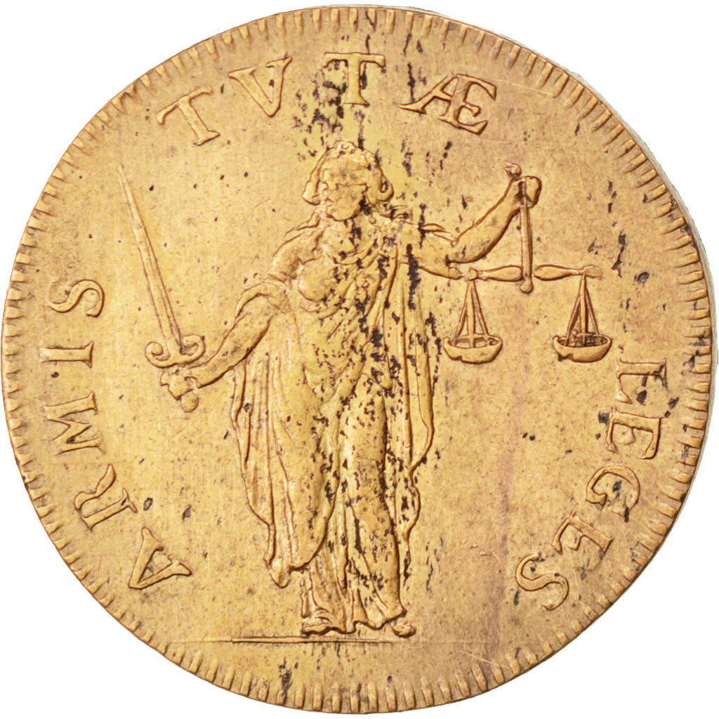 France, Royal, Token, AU(50-53), Copper, 25, Feuardent #12457, 4.20