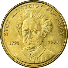 Moneda, Grecia, Elizabeth II, 50 Drachmes, 1998, MBC, Aluminio - bronce, KM:172