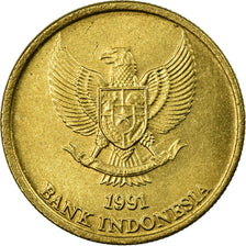 Coin, Indonesia, 50 Rupiah, 1991, EF(40-45), Aluminum-Bronze, KM:52
