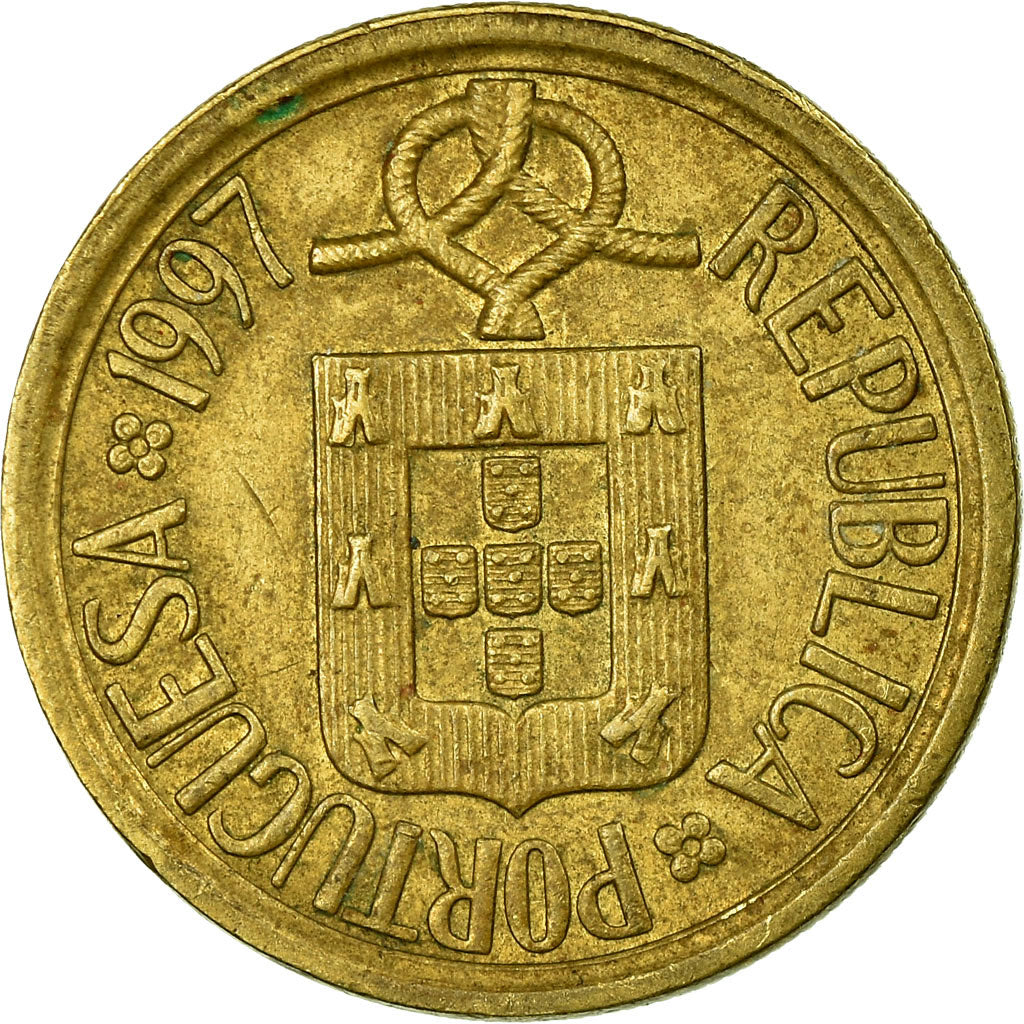 Coin, Portugal, 10 Escudos, 1997, VF(30-35), Nickel-brass, KM:633