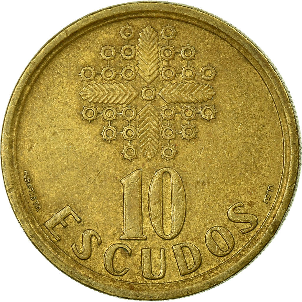 Coin, Portugal, 10 Escudos, 1997, VF(30-35), Nickel-brass, KM:633