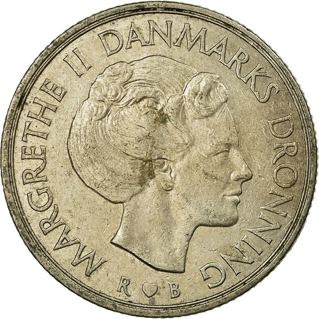Monnaie, Danemark, Margrethe II, Krone, 1983, Copenhagen, TB+, Copper-nickel