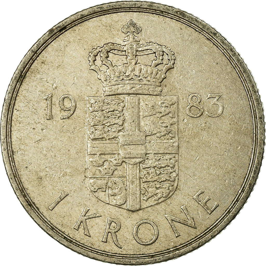 Monnaie, Danemark, Margrethe II, Krone, 1983, Copenhagen, TB+, Copper-nickel