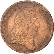 France, Royal, Token, VF(30-35), Copper, 25, Feuardent #1939, 4.80
