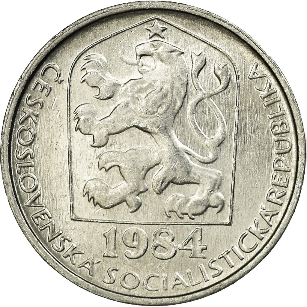 Münze, Tschechoslowakei, 10 Haleru, 1984, SS, Aluminium, KM:80