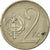 Moneta, Cecoslovacchia, 2 Koruny, 1974, MB+, Rame-nichel, KM:75