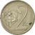 Munten, Tsjecho-Slowakije, 2 Koruny, 1974, FR+, Copper-nickel, KM:75