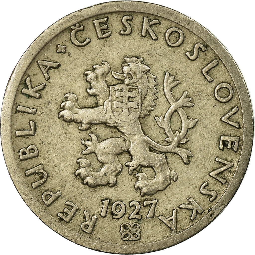 Coin, Czechoslovakia, 20 Haleru, 1927, VF(30-35), Copper-nickel, KM:1
