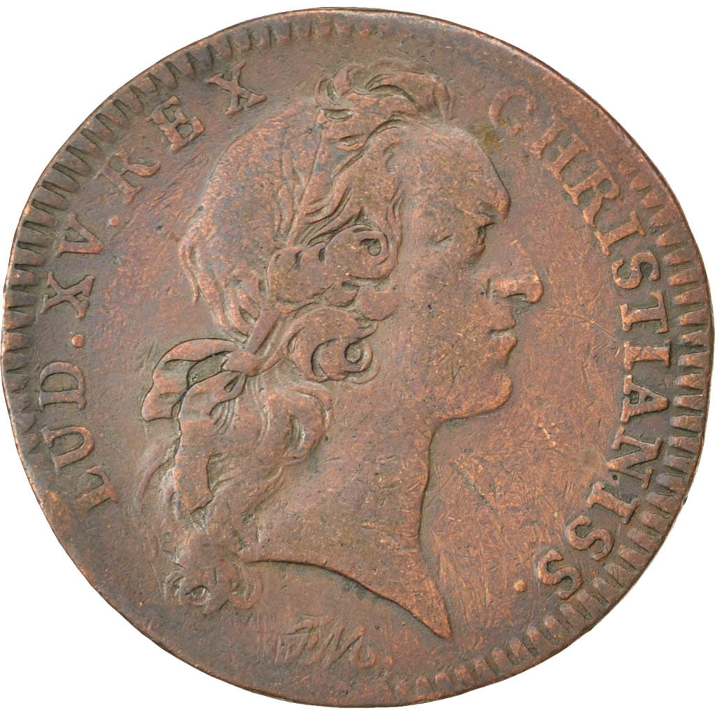 France, Royal, Token, VF(30-35), Copper, 28, Feuardent #2507, 6.50