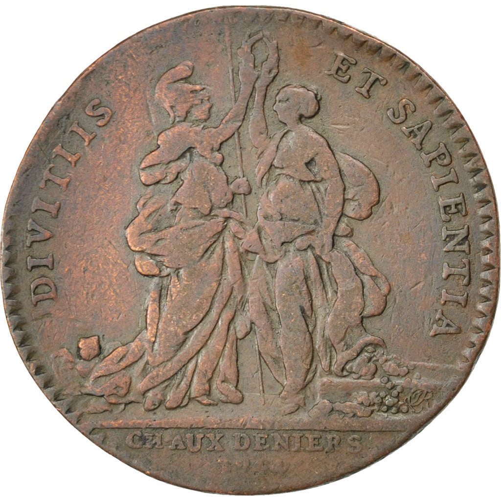 France, Royal, Token, VF(30-35), Copper, 28, Feuardent #2507, 6.50