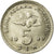 Moeda, Malásia, 5 Sen, 1990, EF(40-45), Cobre-níquel, KM:50